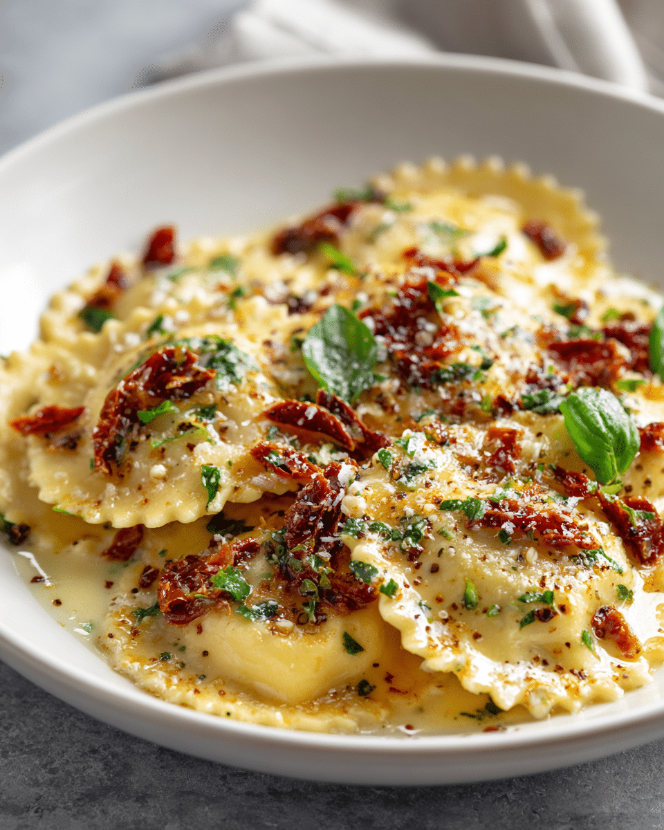 Creamy Sun-Dried Tomato Ravioli