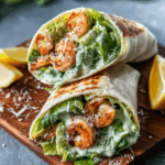 Caesar Salad Shrimp Wraps