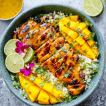 Chili Lime Mango Marinated Chicken Bowls