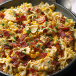 Creamy Chicken and Corn Pasta with Bacon