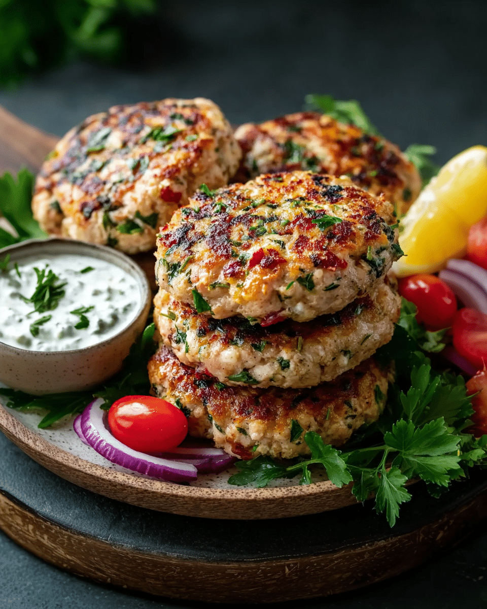 Greek Chicken Burgers