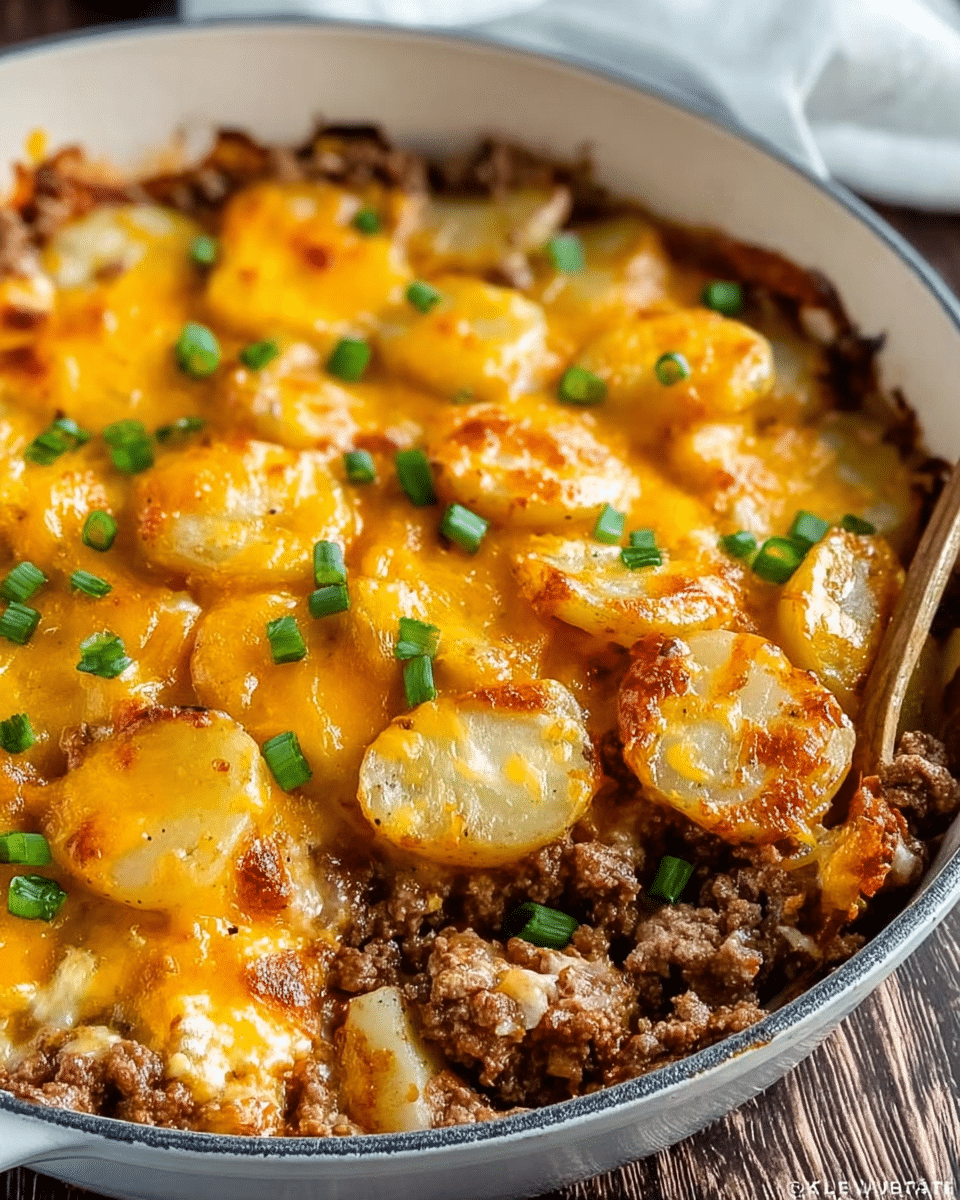 Hobo Casserole with Ground Beef & Potatoes