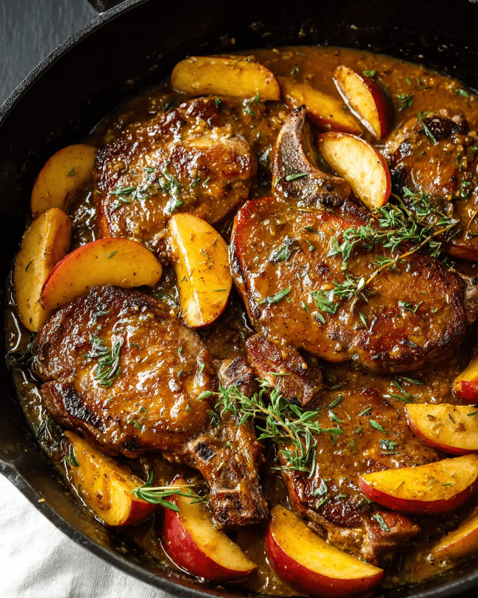 Honey Mustard & Apple Pork Chops