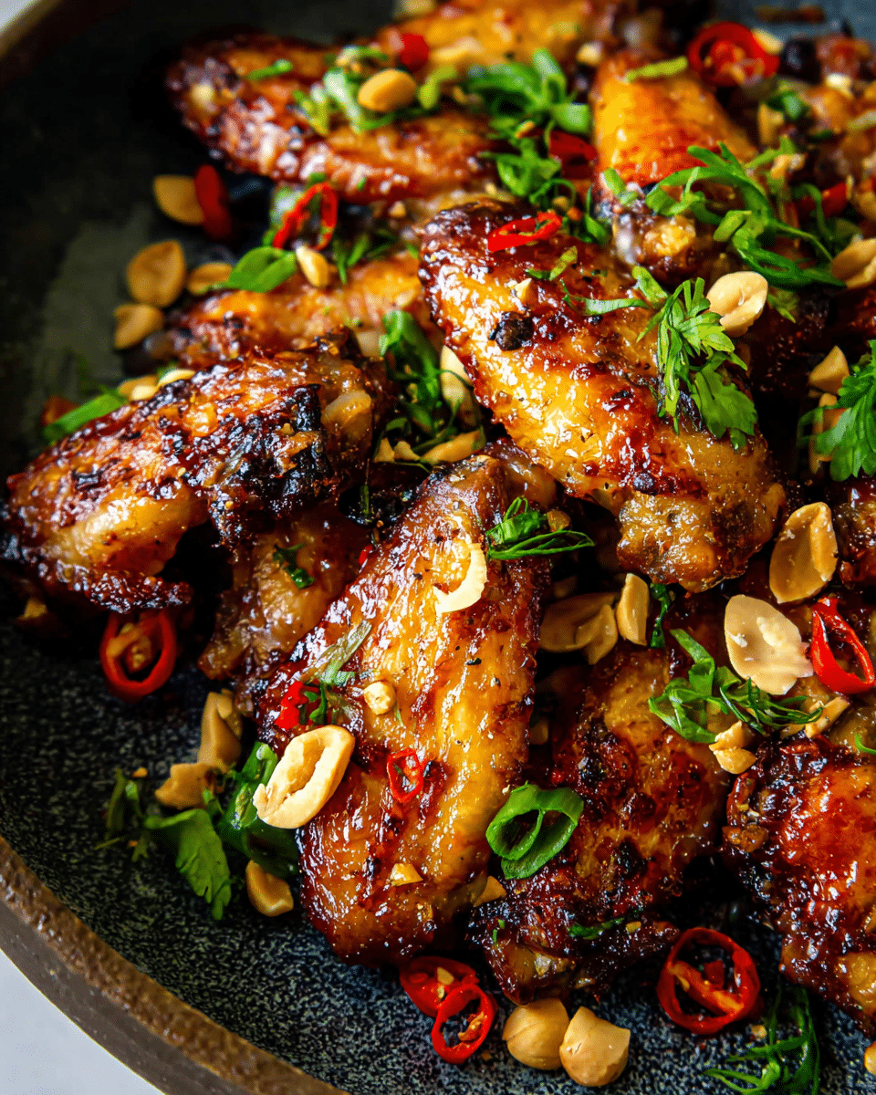 Sticky Lemongrass Chilli Air Fryer Chicken Wings