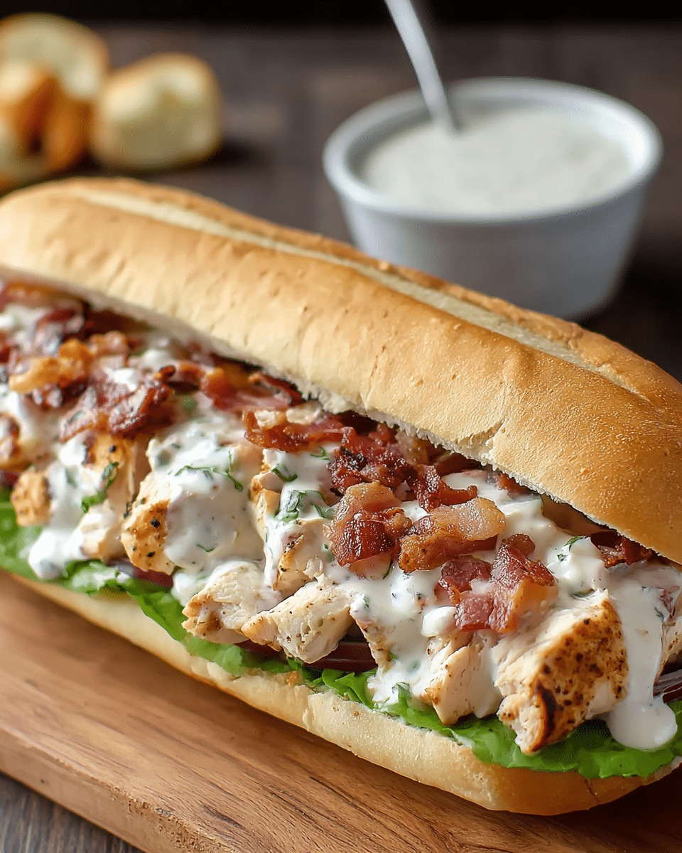 Chopped Chicken Bacon Ranch Sub