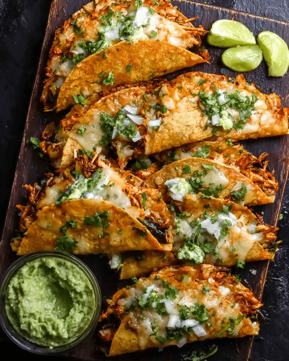 Crispy Poblano Chicken Tacos with Avocado-Jalapeño Salsa