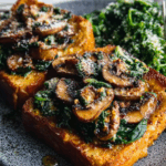 Savory French Toasts with Spinach and Mushrooms