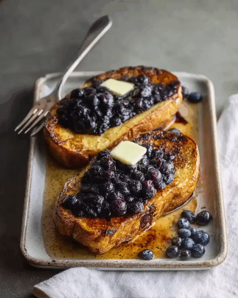 Sourdough French Toast with Blueberry Brown Sugar Compote