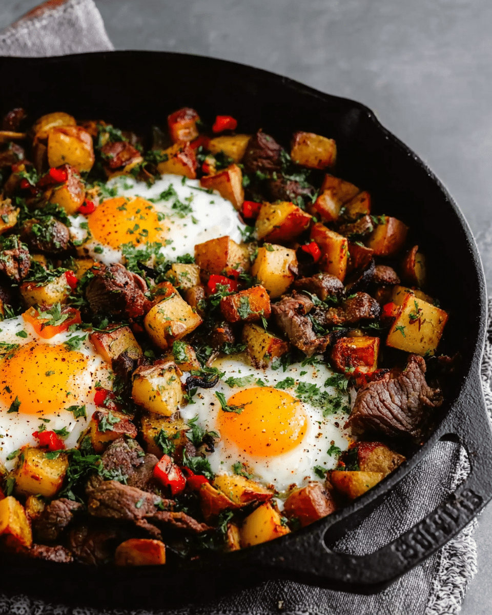 Steak Egg Potato Hash