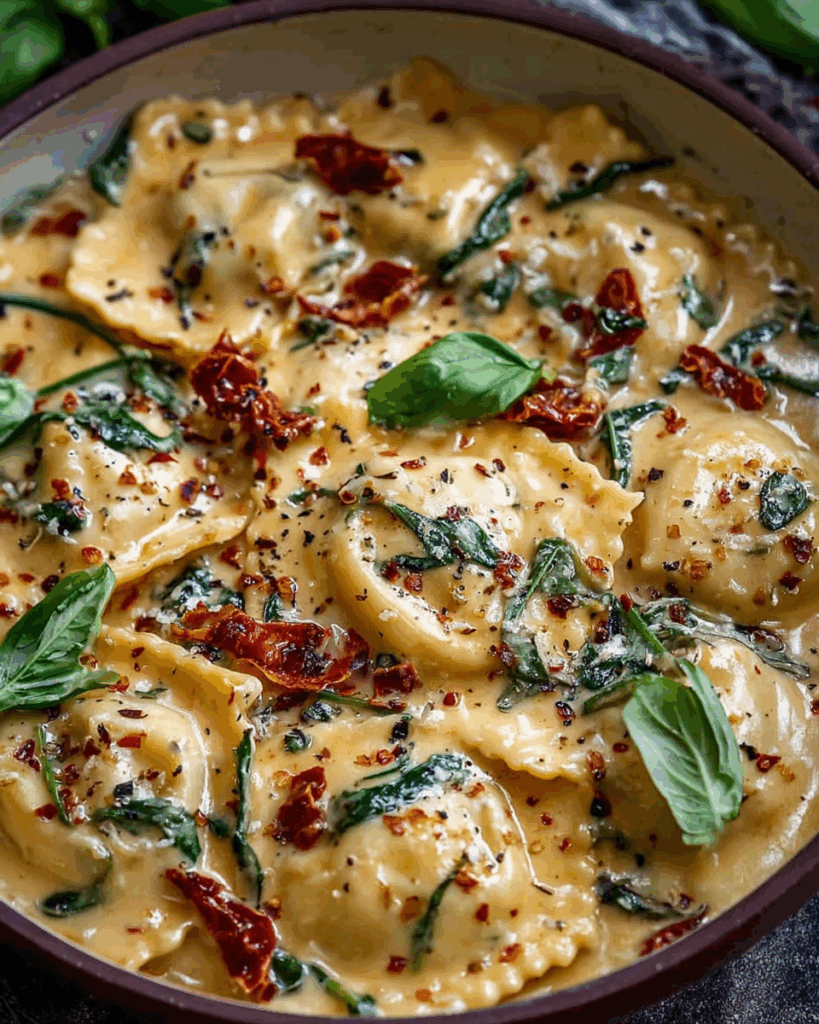 Creamy Sun-Dried Tomato Ravioli