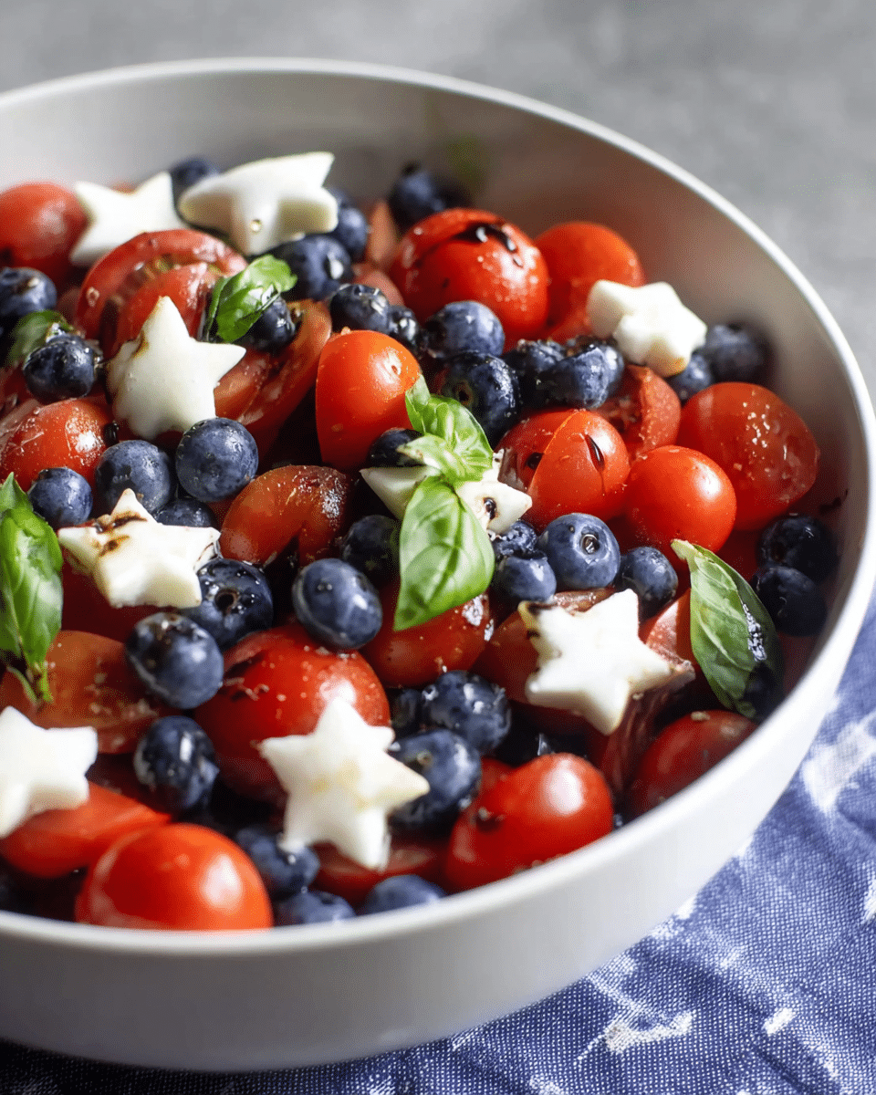 Red, White & Blue Caprese Salad