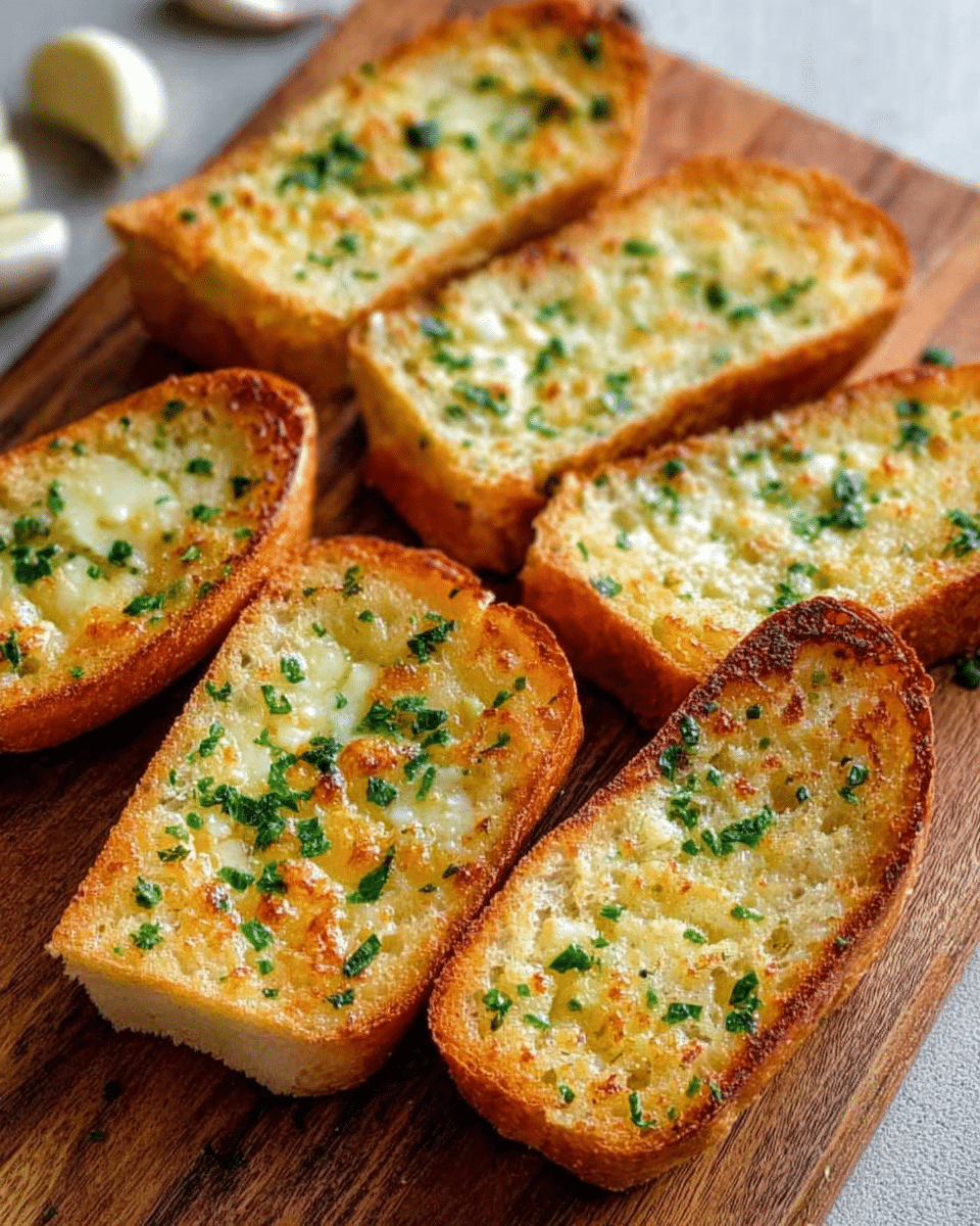 Homemade Garlic Bread with Slice Bread