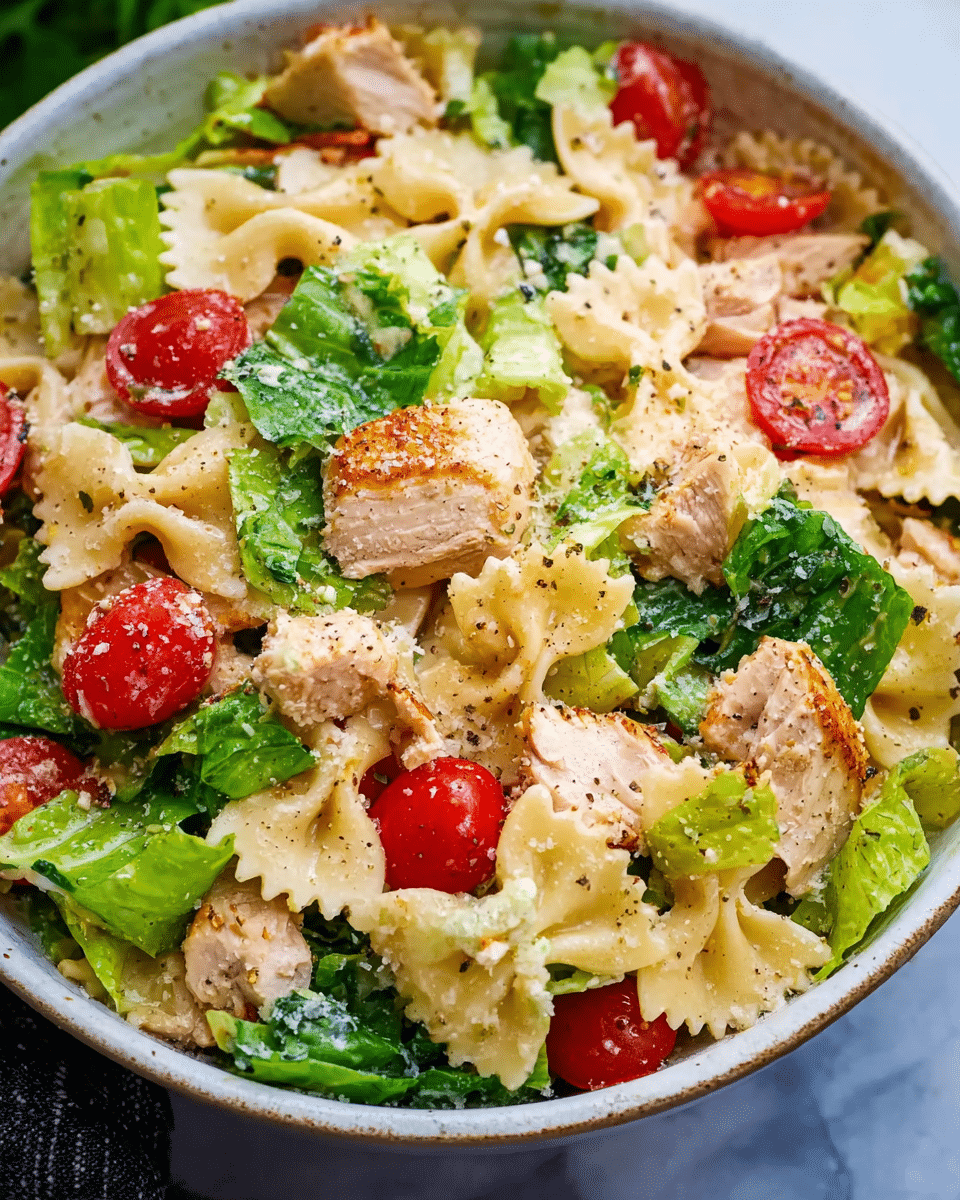 Chicken Caesar Pasta Salad