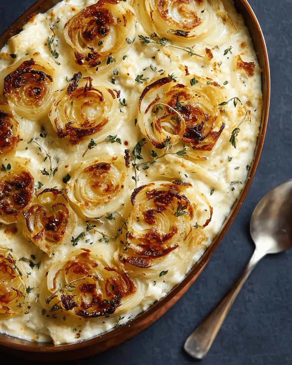 Roasted Parmesan Creamed Onions
