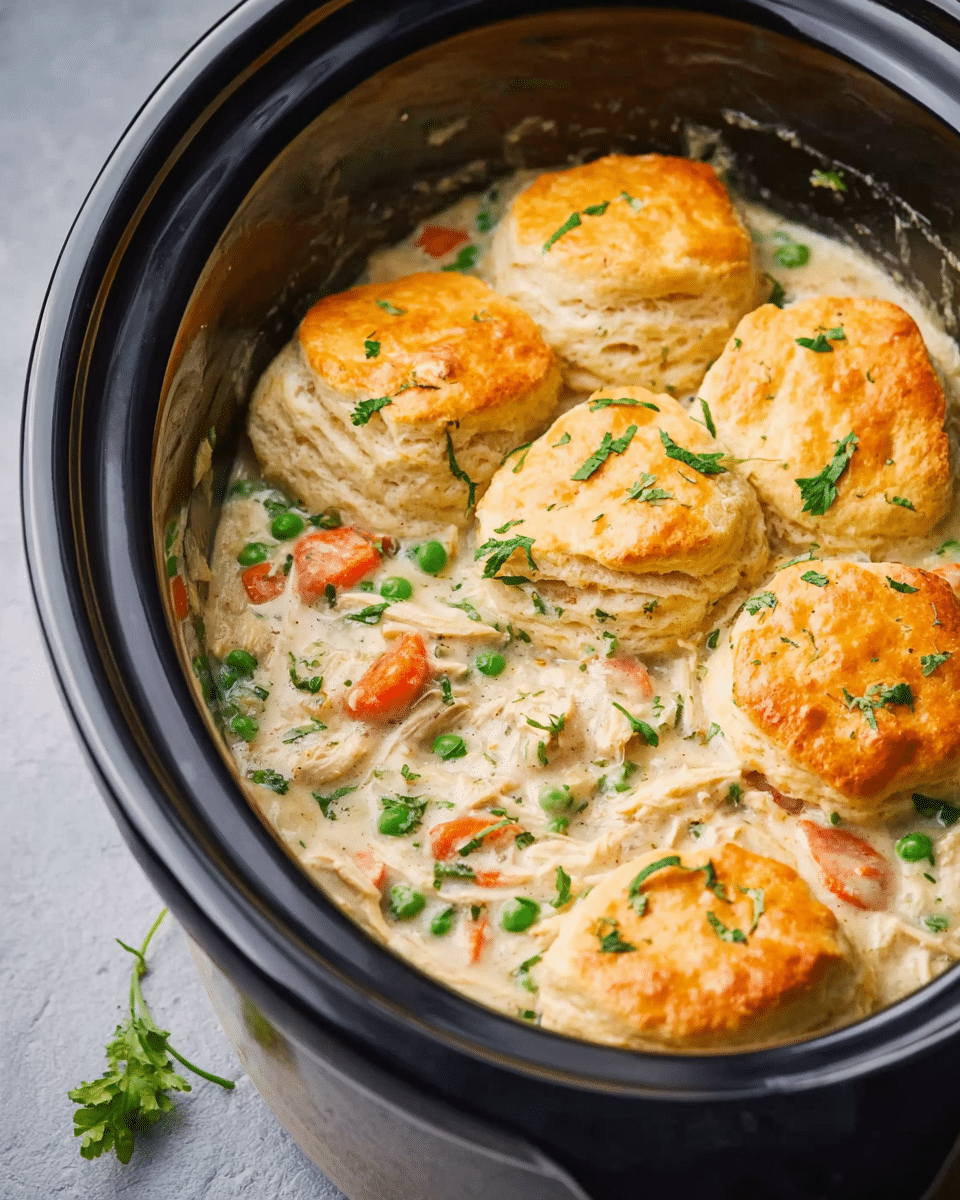 Slow Cooker Chicken and Biscuits
