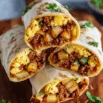 Chorizo Breakfast Burritos with Potatoes and Eggs