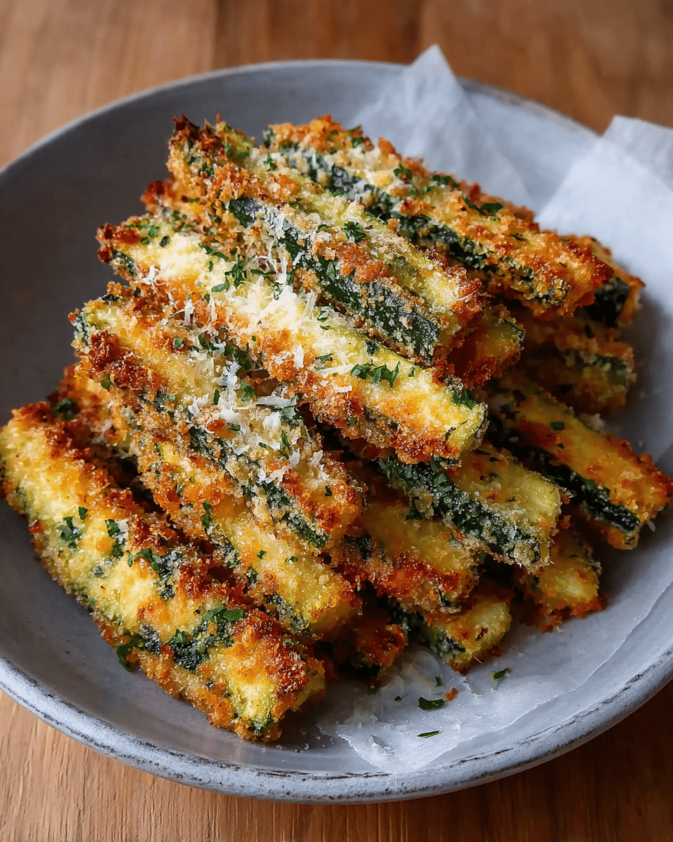 Zucchini Fries with Parmesan Cheese