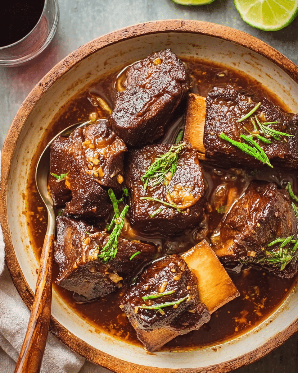 Garlic Ginger Braised Beef Short Ribs