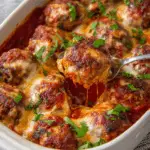 Meatballs with Cheese and Marinara Sauce