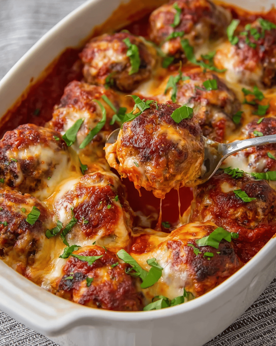 Meatballs with Cheese and Marinara Sauce