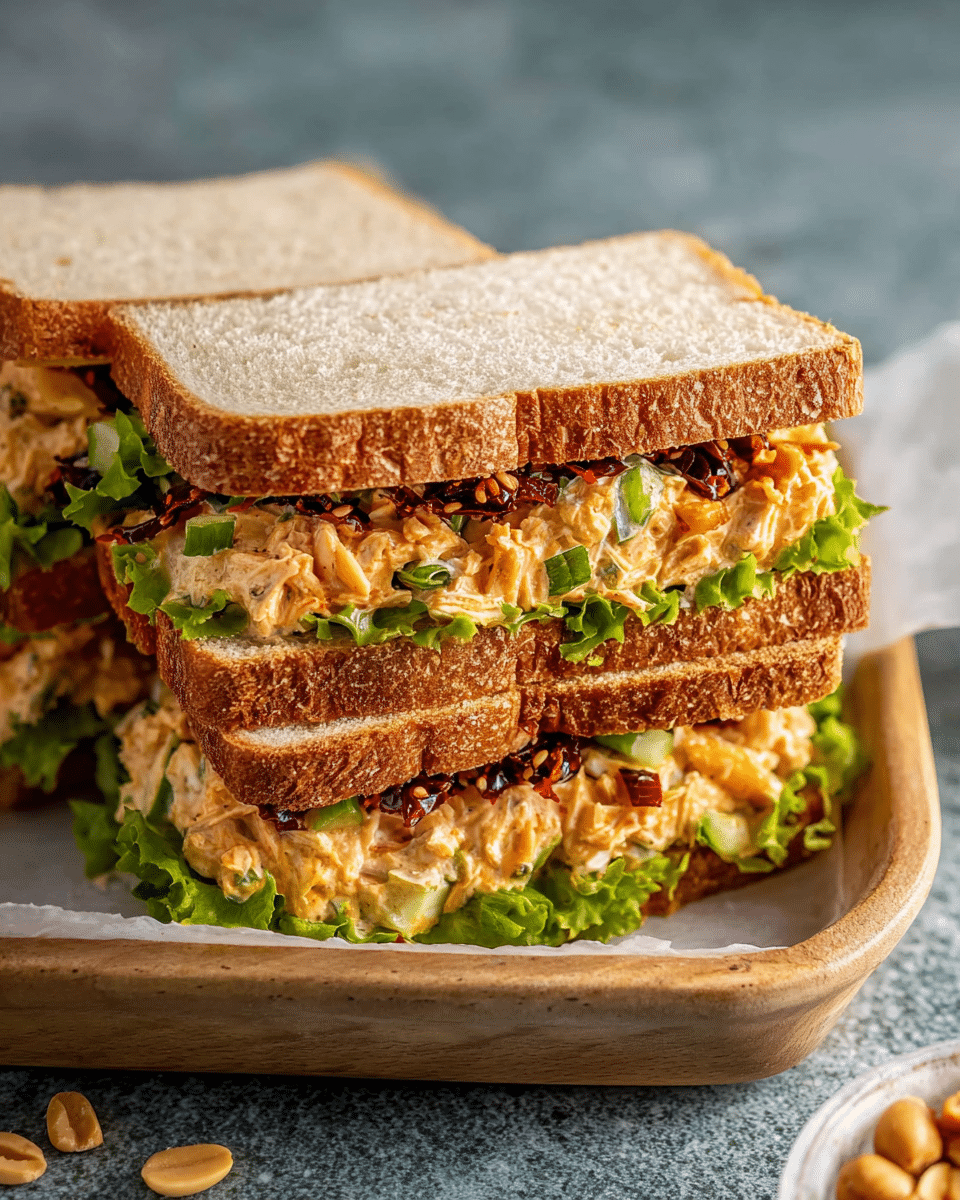 Chicken Salad Sandwich with Chili Crisp