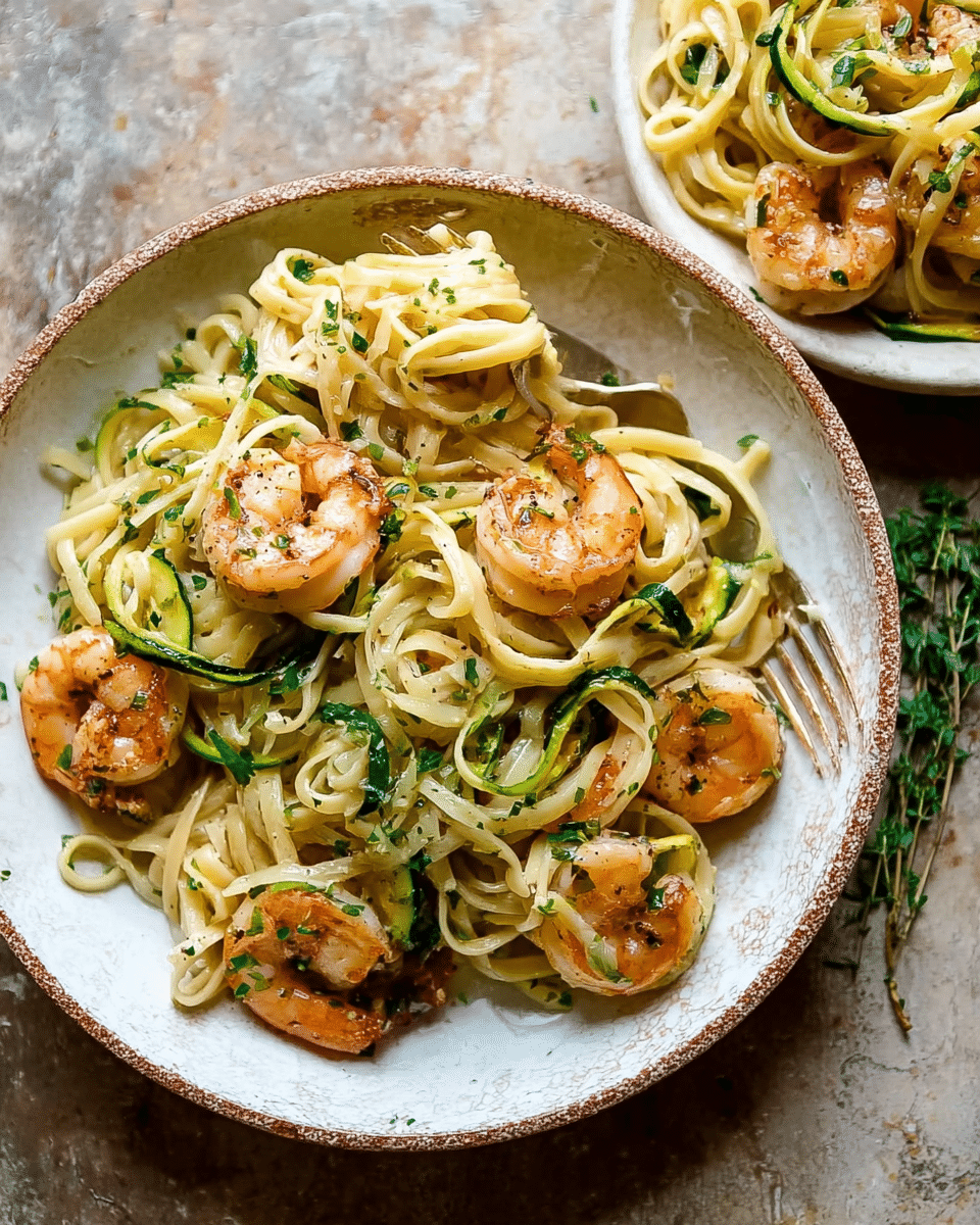 Garden Herb Shrimp Scampi Linguine