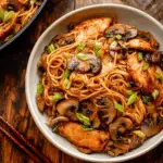 Ginger Chicken with Mushrooms and Noodles