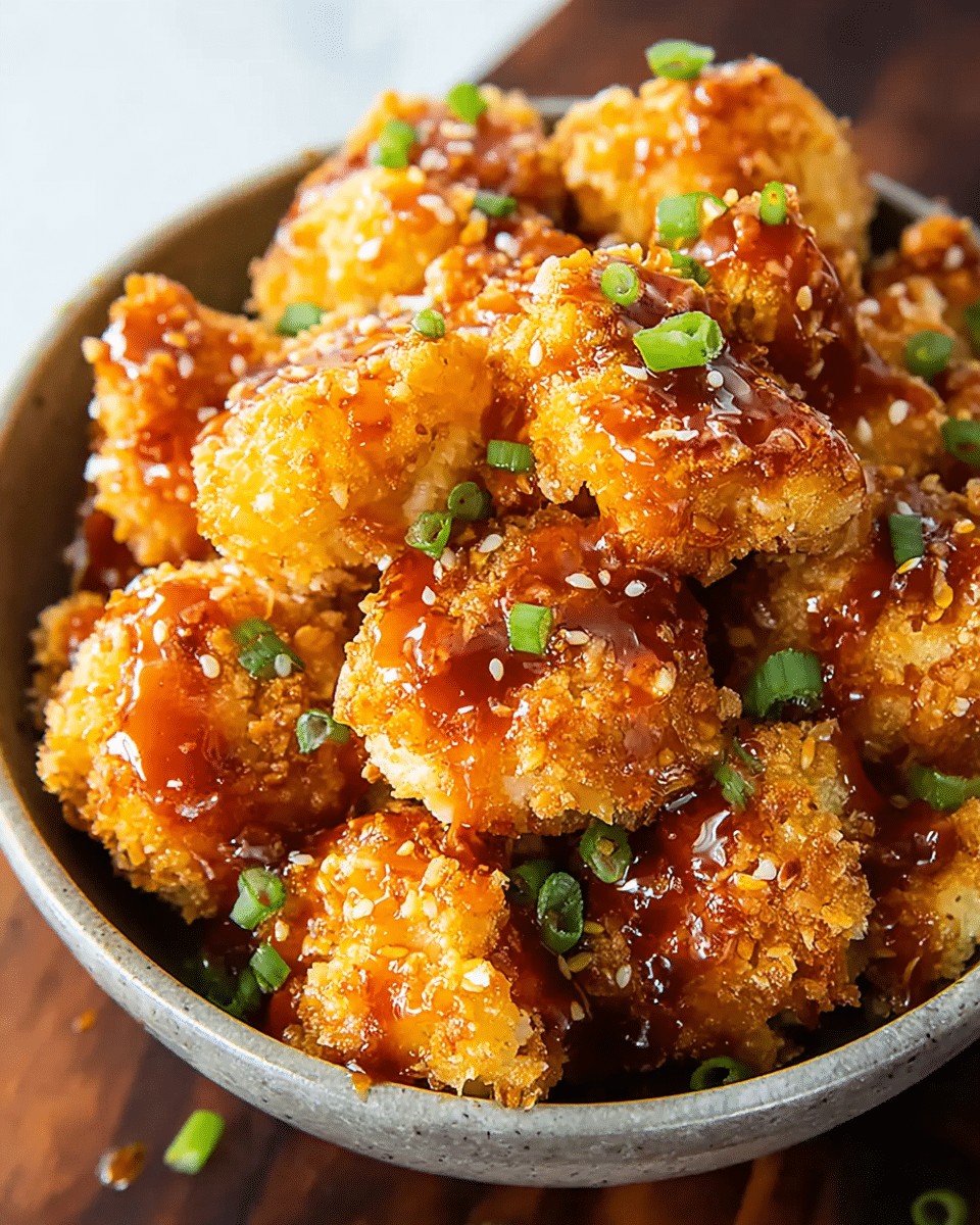 Honey Garlic Baked Cauliflower