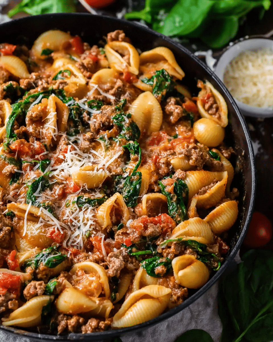 Ground Beef Shells Skillet