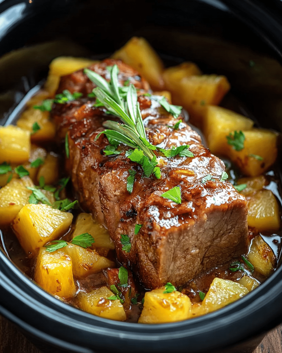 Slow Cooker Pineapple Pork