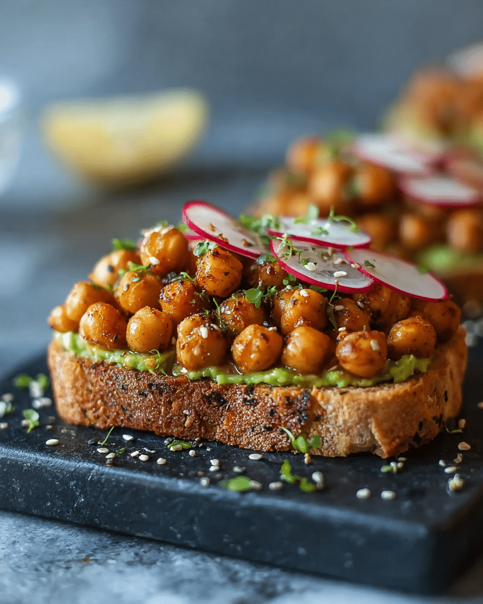 Spicy Chickpea and Avocado Toast