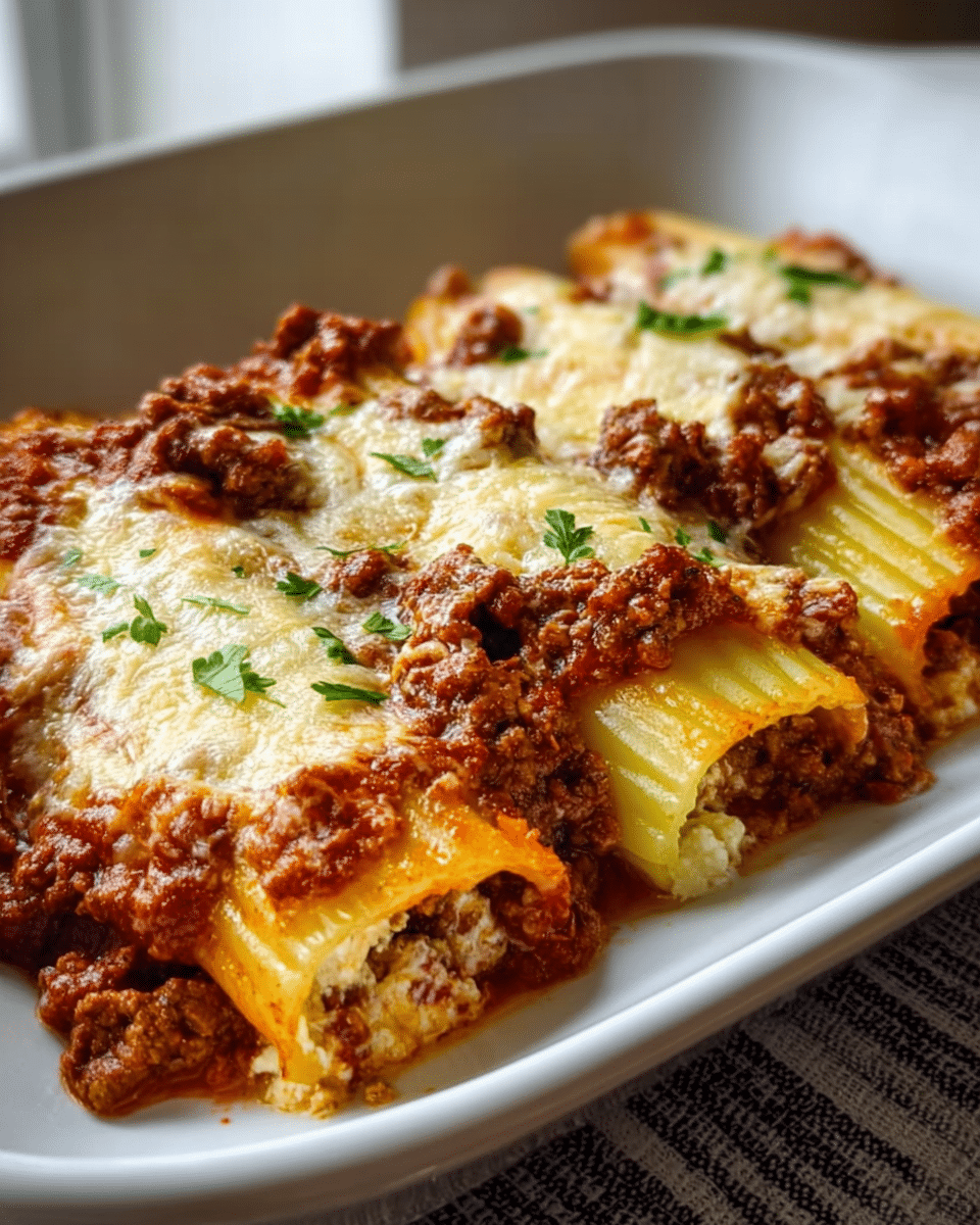 Stuffed Manicotti Meat Sauce
