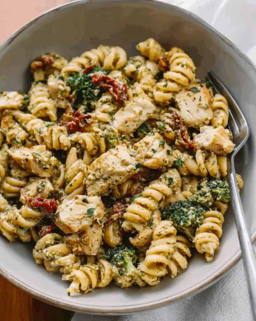 Pesto Chicken Pasta with Veggies