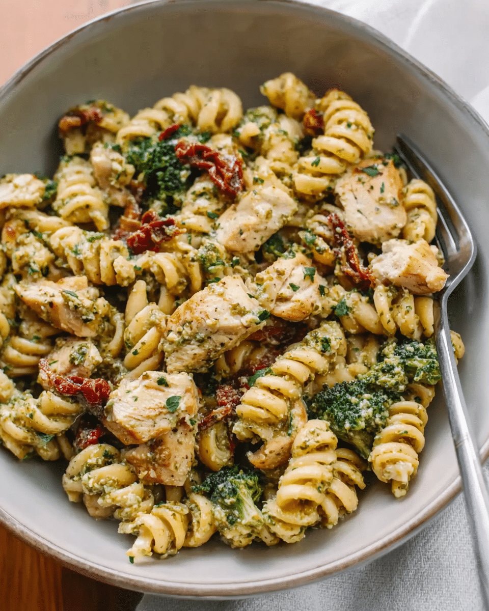 Pesto Chicken Pasta with Veggies