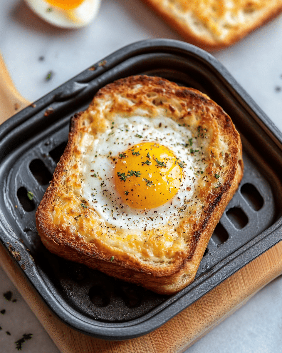 Air Fryer Egg and Cheese Toast