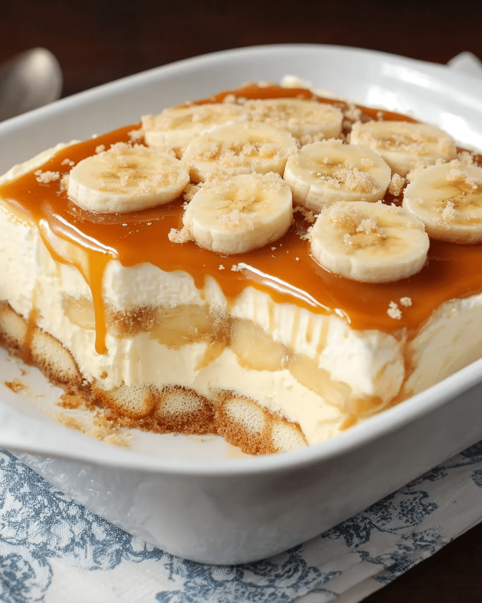 Banana Pudding Tiramisu with Caramel