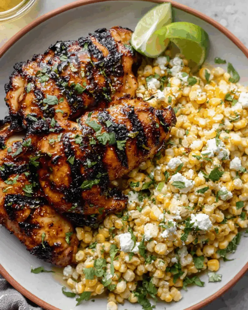 Grilled Hot Honey Chicken with Sweet Corn Salad