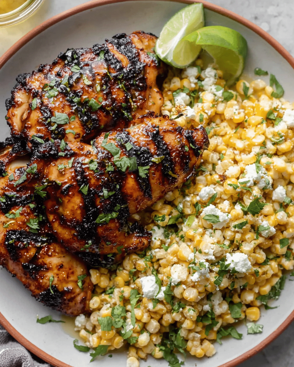 Grilled Hot Honey Chicken with Sweet Corn Salad