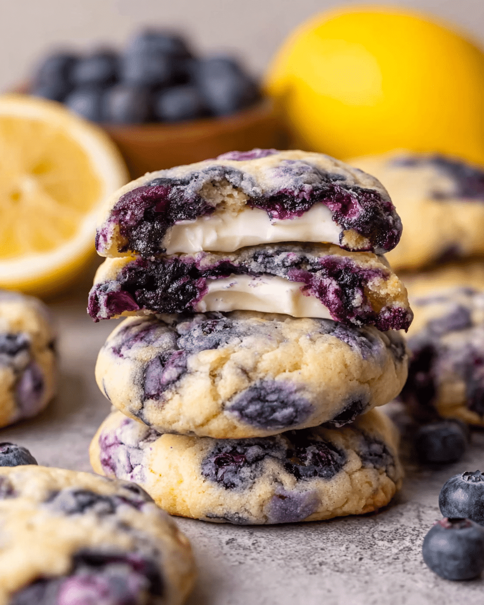 Lemon Blueberry Cheesecake Cookies