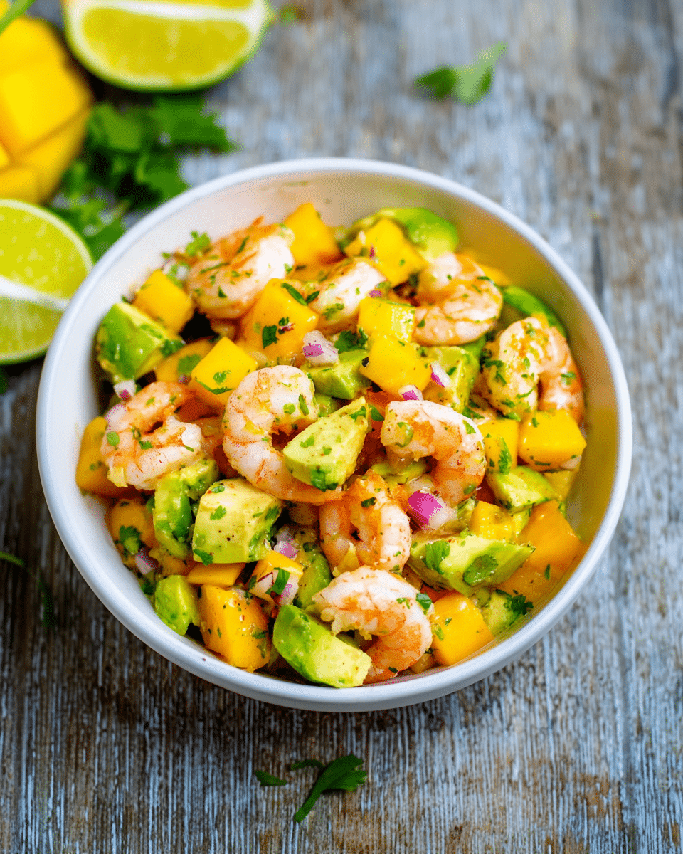 Mango Pineapple Shrimp Salad