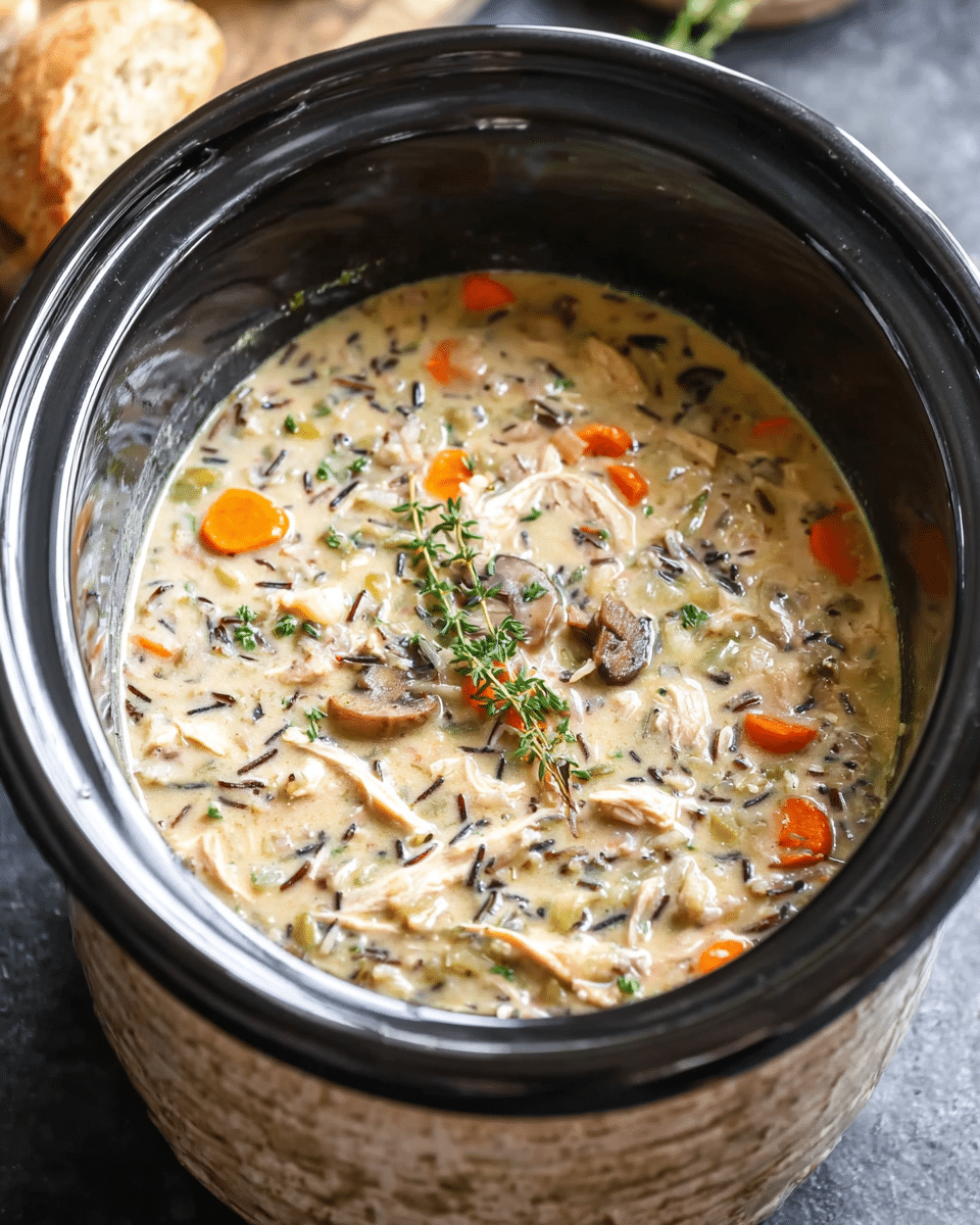 Slow Cooker Chicken and Wild Rice Soup