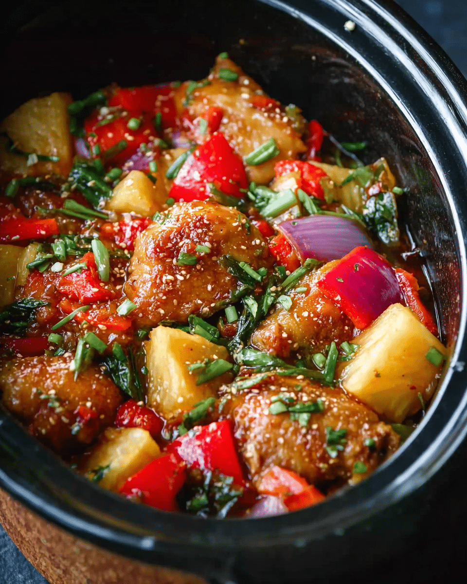 Slow Cooker Pineapple Chicken