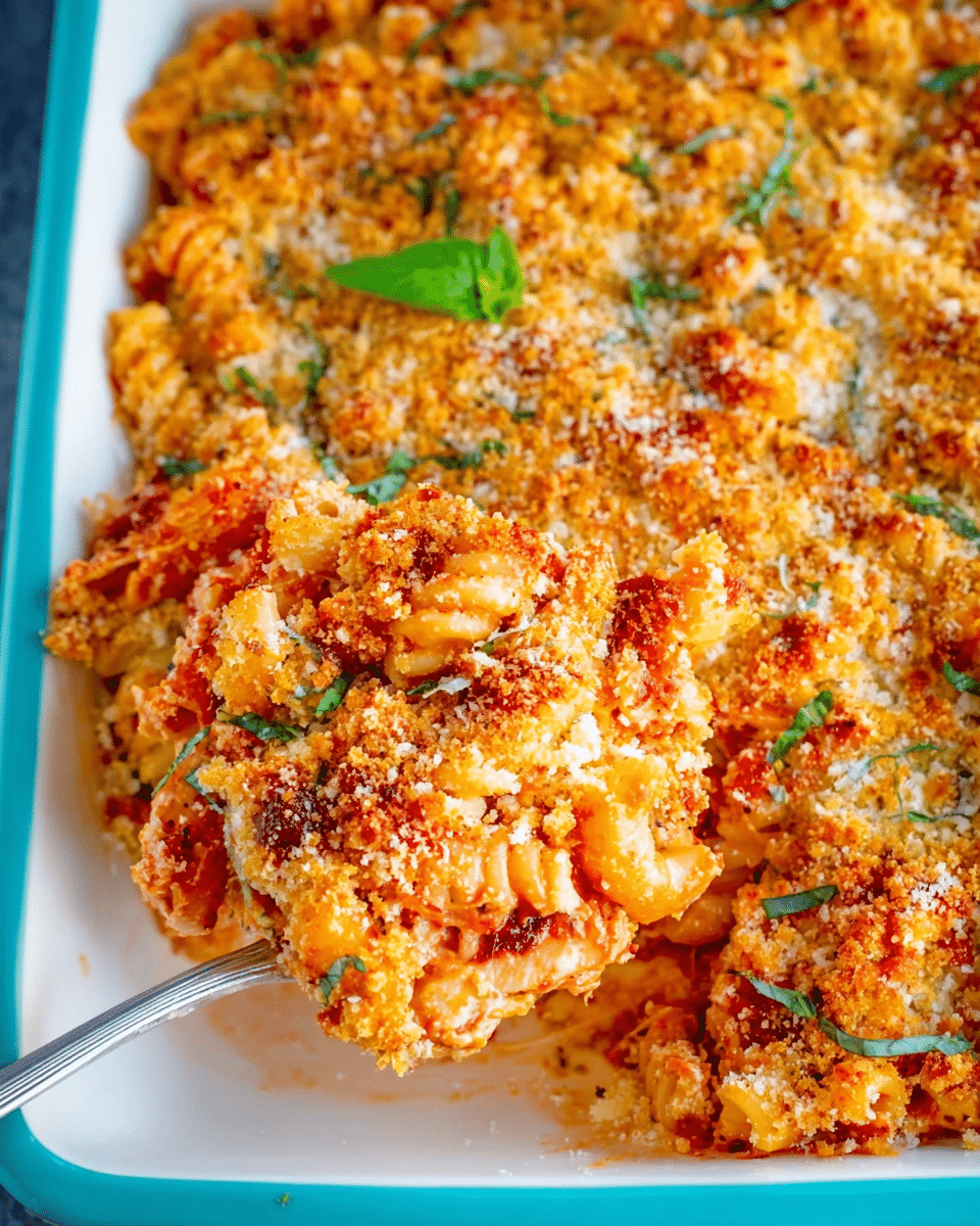 Chicken Parmesan Pasta Casserole