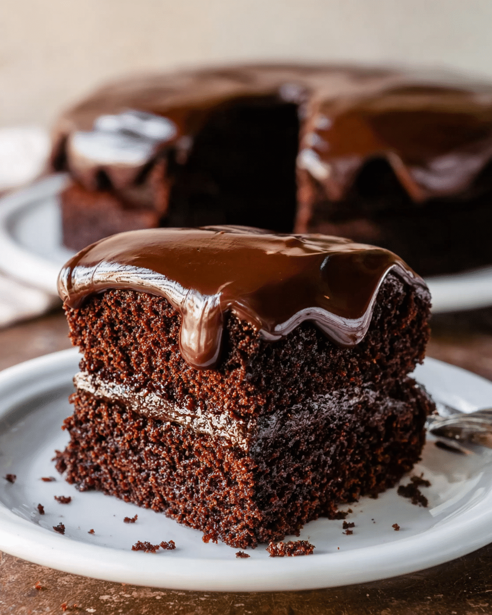 Chocolate Cake with Chocolate Ganache