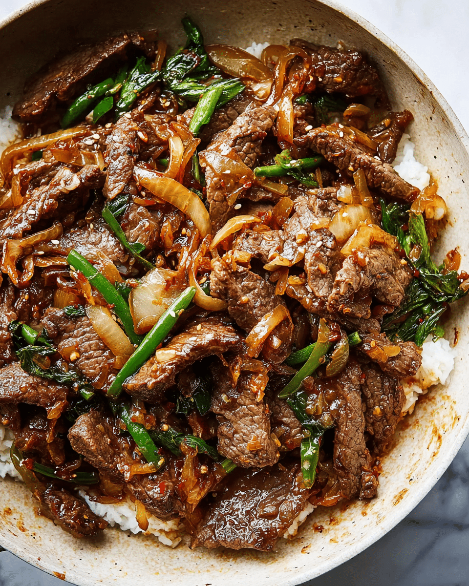 Onion Steak Stir Fry