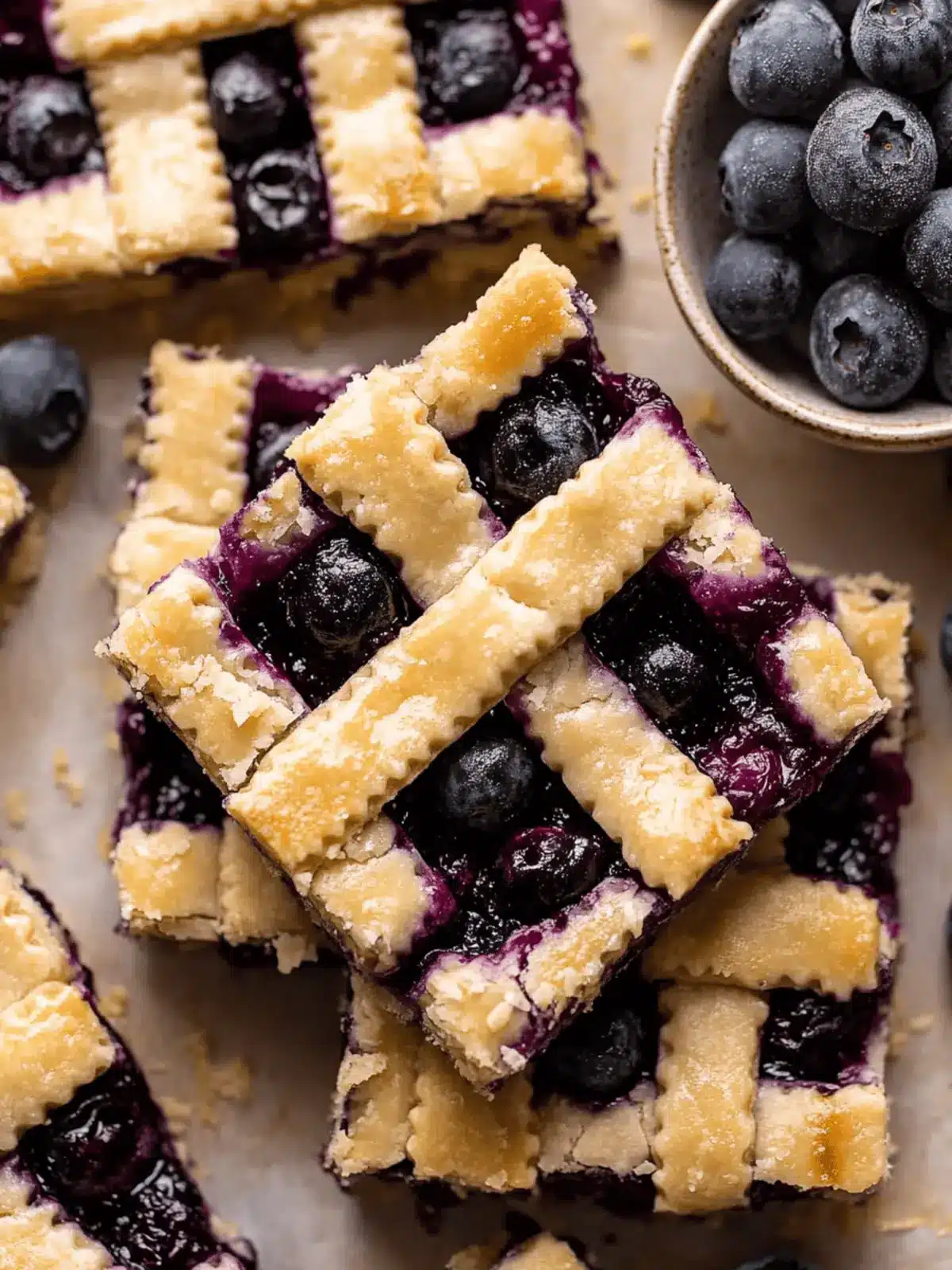 Gooey Blueberry Pie Bars with Lattice Pie Crust You’ll Love 4 Gooey Blueberry Pie Bars with Lattice Pie Crust