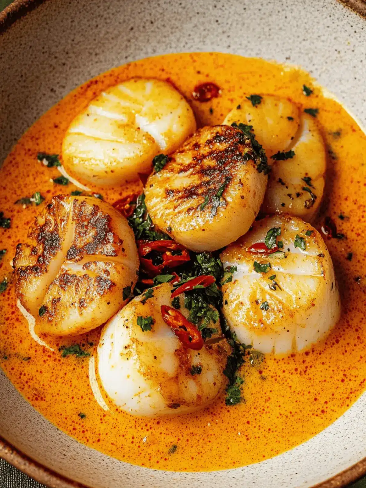 Spicy Coconut Curry Scallops