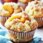 Homemade Peach Cobbler Muffins