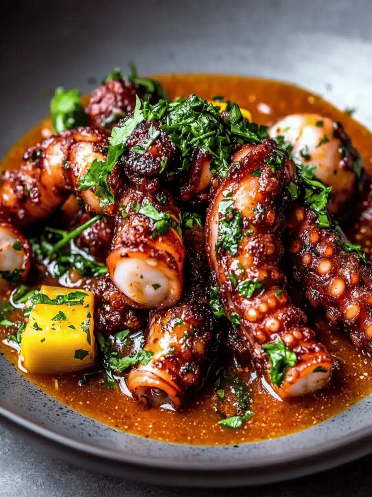 Braised Octopus with Smoky Romesco Sauce