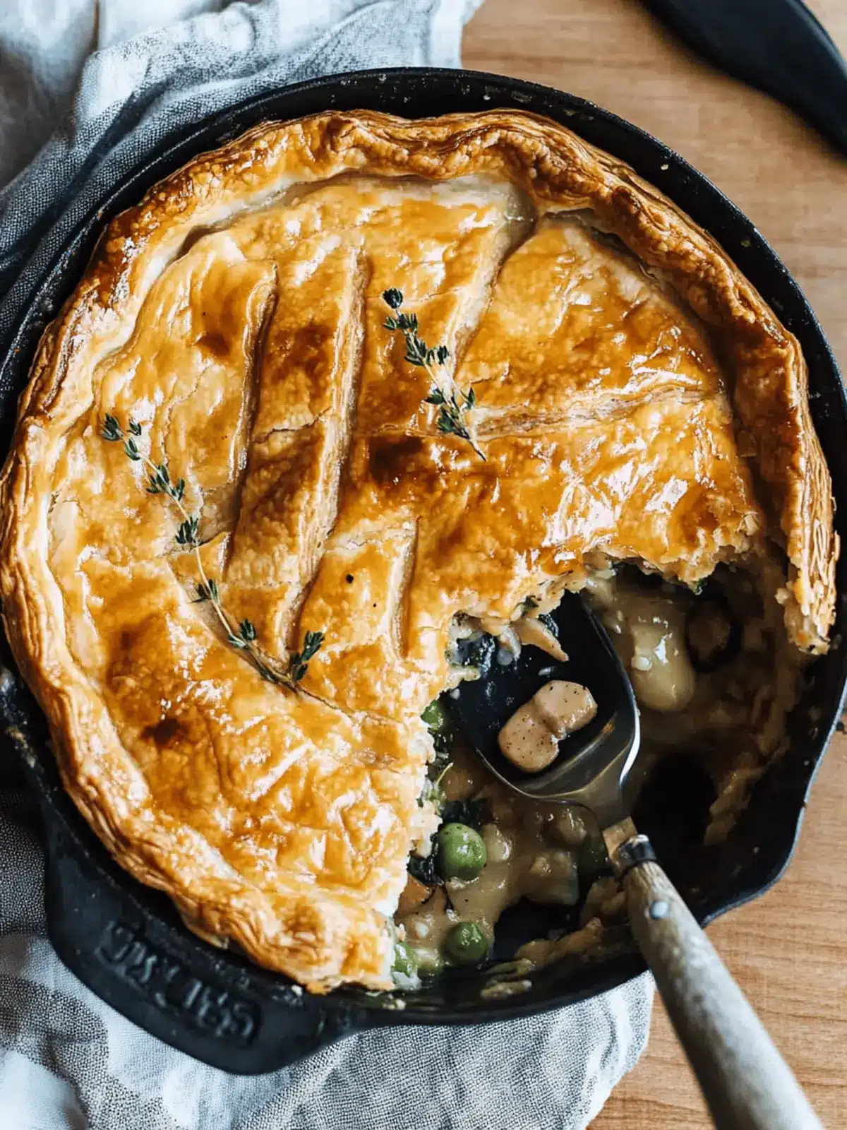 Mushroom and Leek Chicken Pot Pie